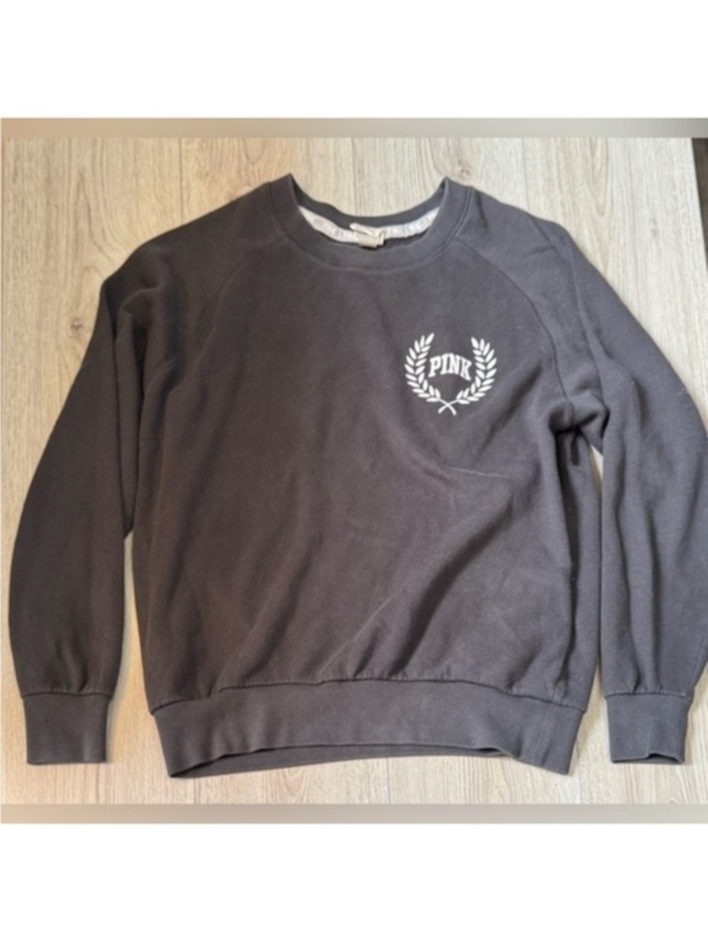 Victoria’s Secret pink grey white crewneck sweatshirt crew sweater